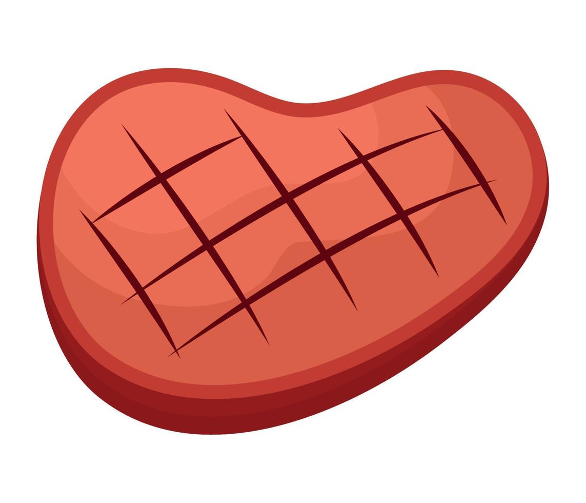 steak slice design vector