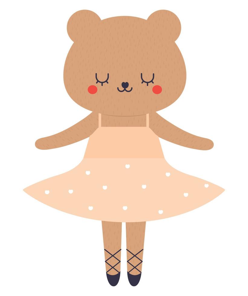 bear dancer of ballet vector
