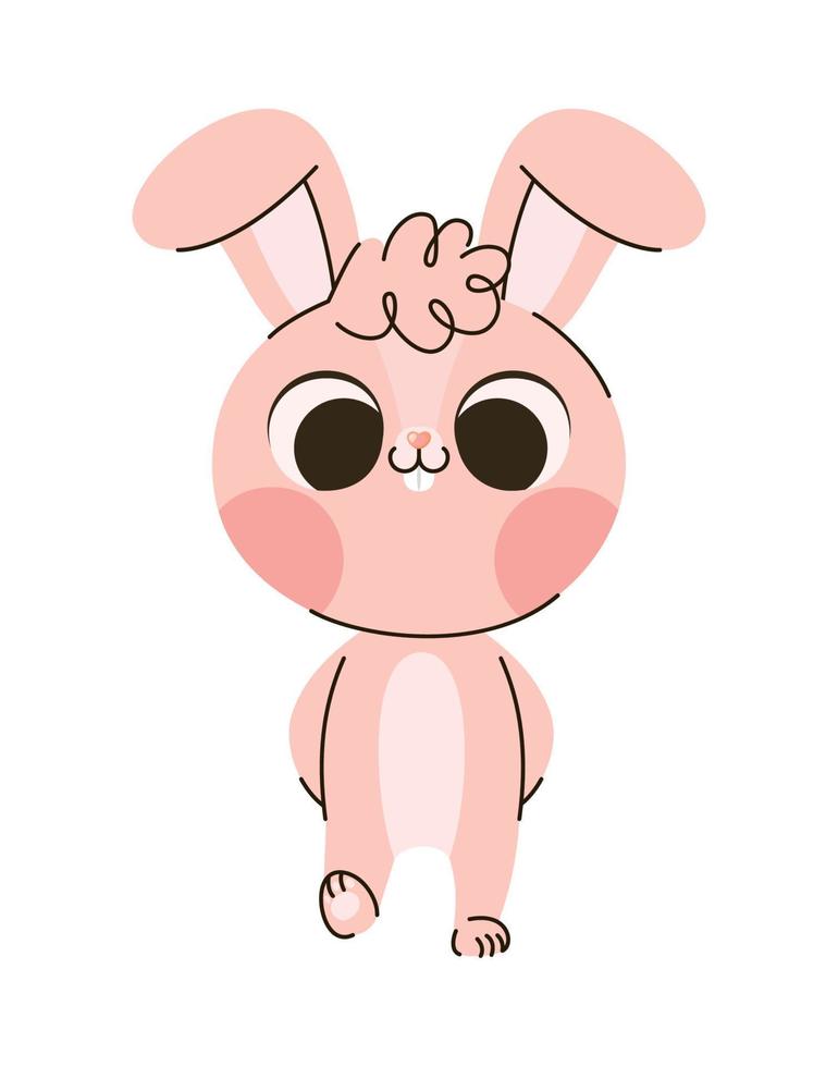 pink bunny design vector