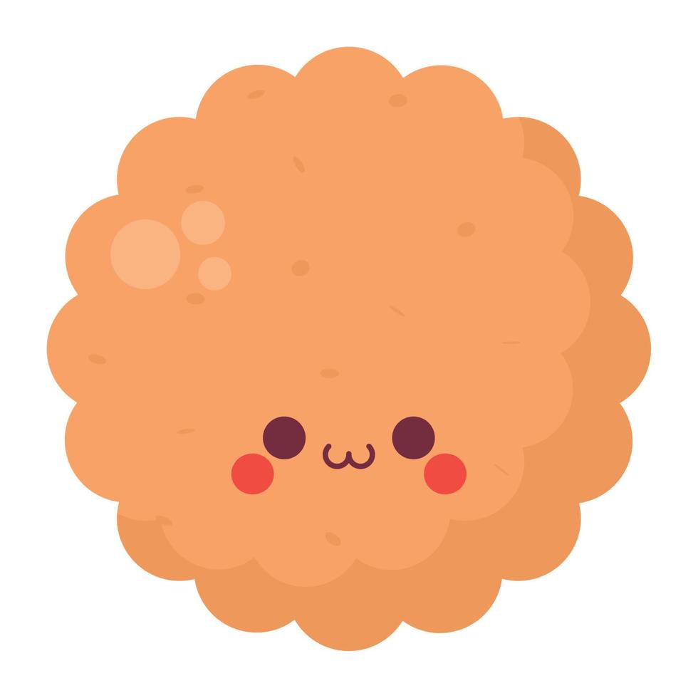 kawaii cookie illustration vector