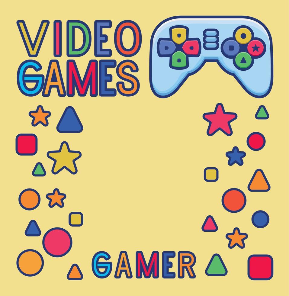 vídeo juegos póster vector