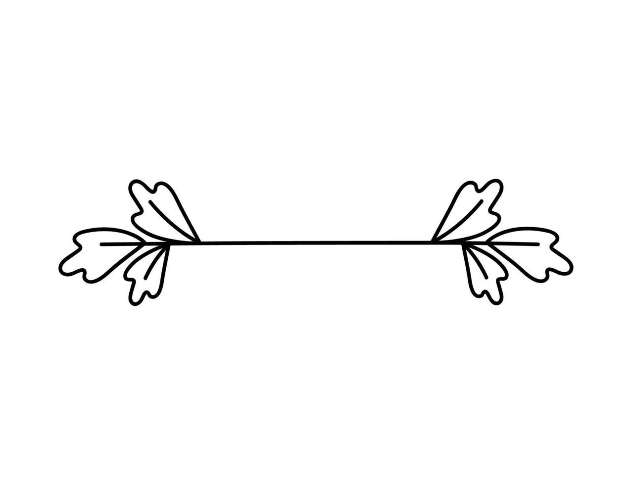 leaves divider illustration vector