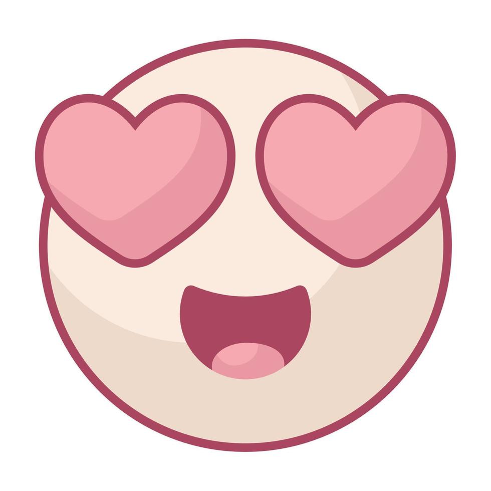 emoji in love vector