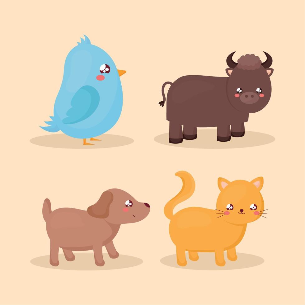 farm animals set vector