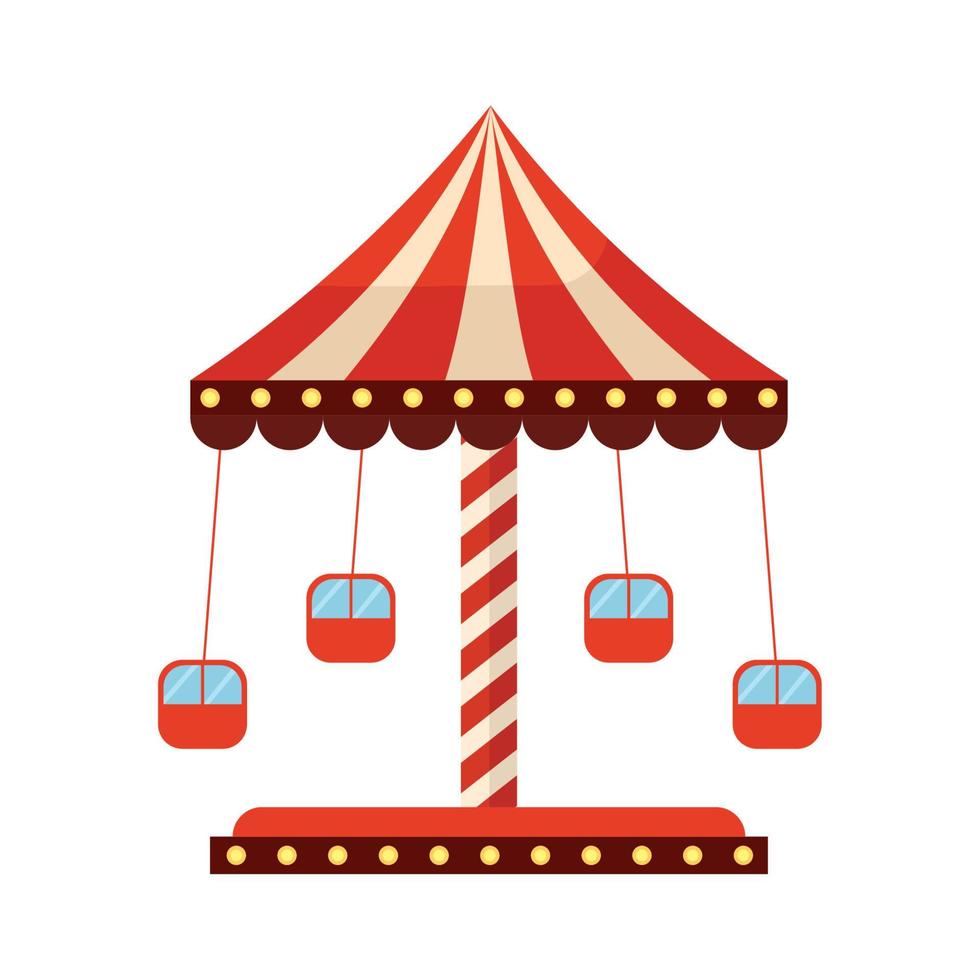 amusement swing ride vector