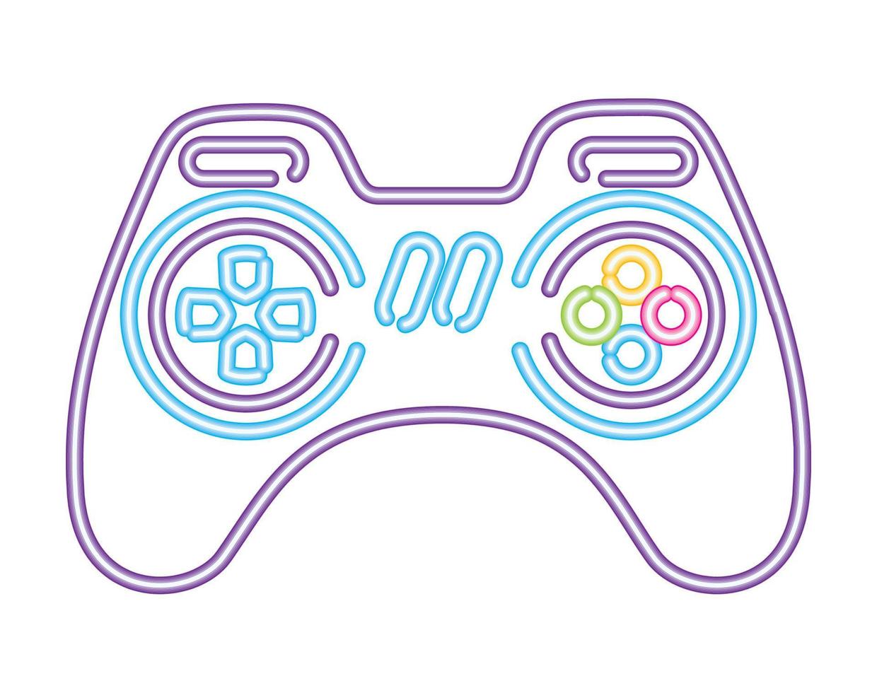 neon video game control vector