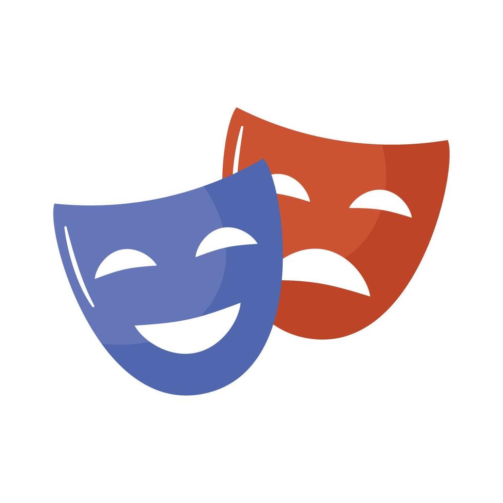theater masks design vector