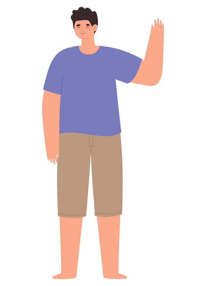 guy in summer clothes vector