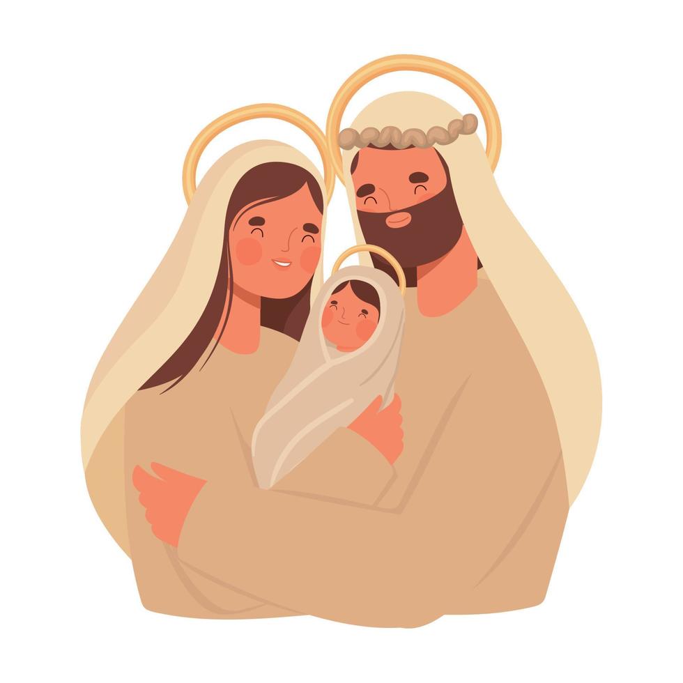 saint family illustration vector