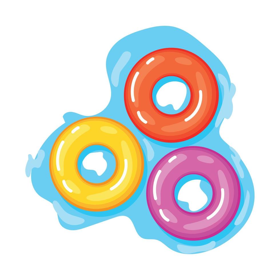 three lifesavers design vector