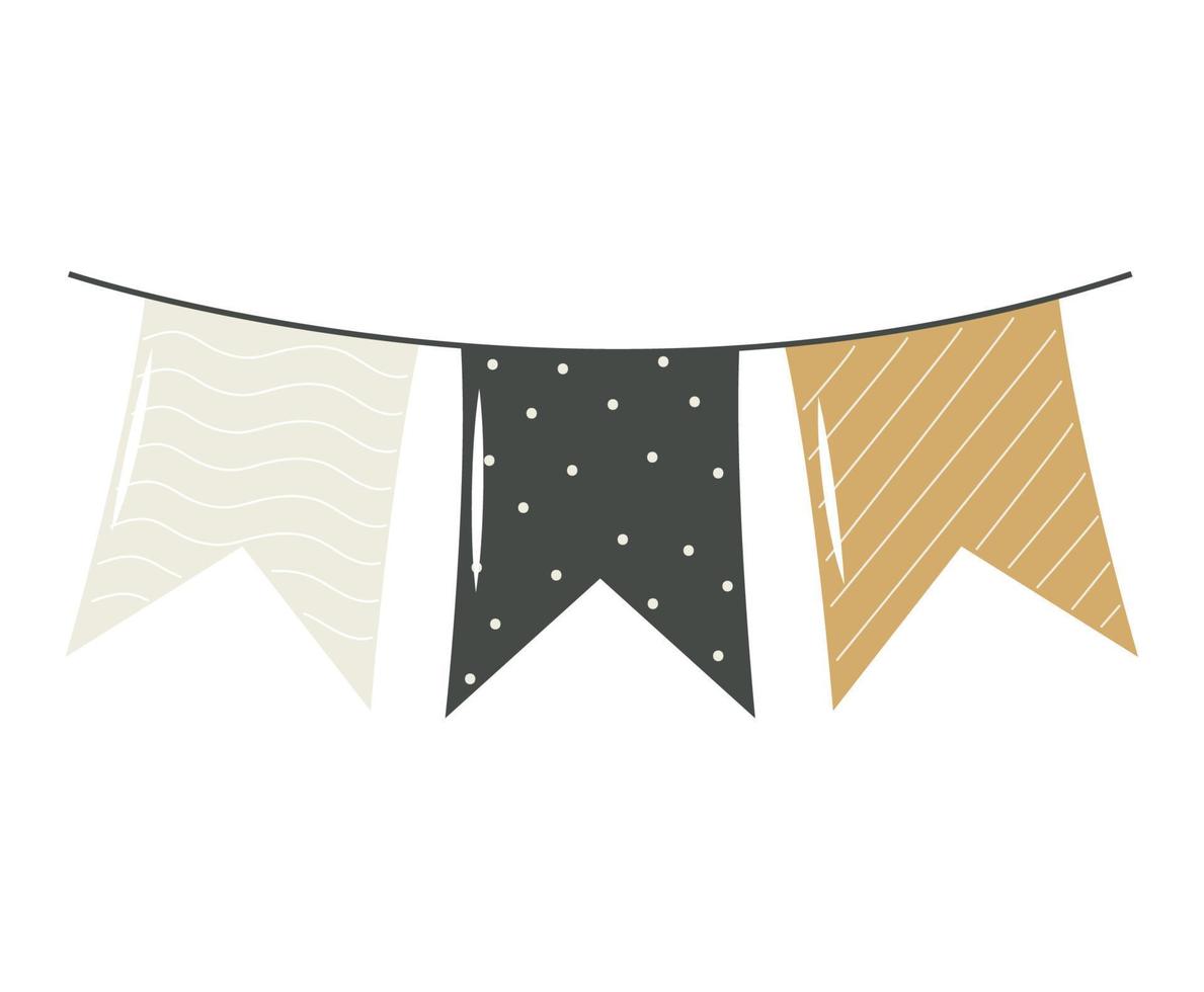 colored garlands design vector