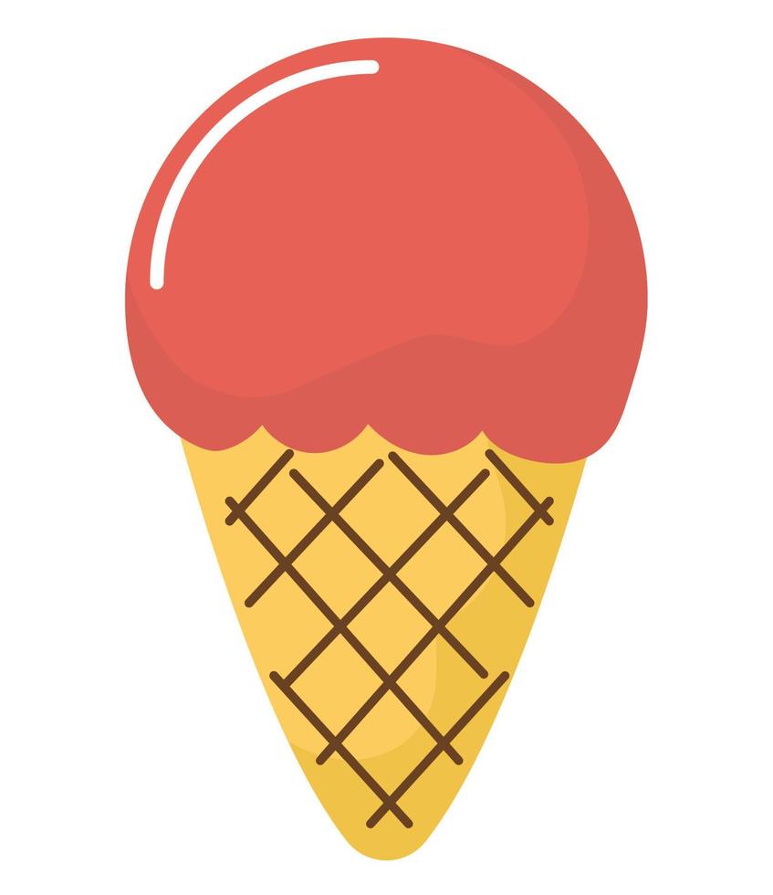 cucurucho de helado vector