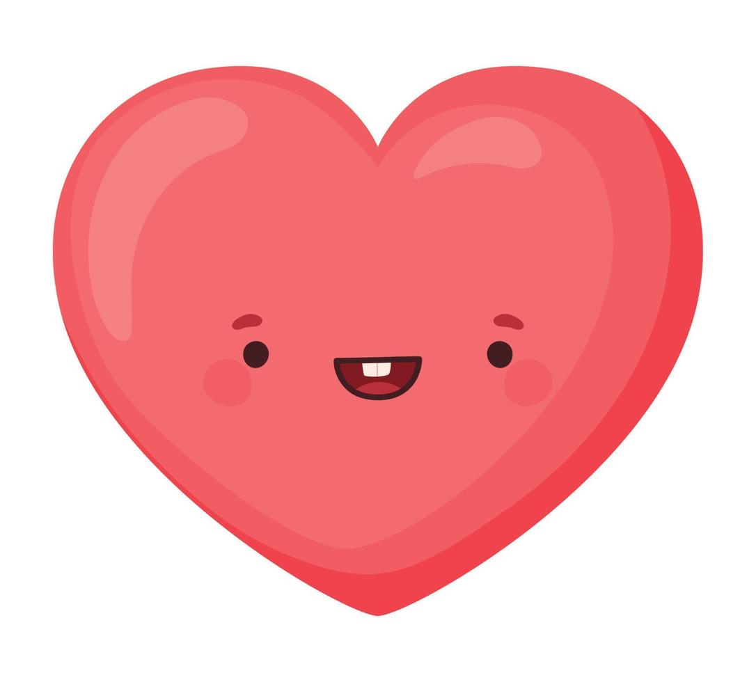 smiling heart design vector