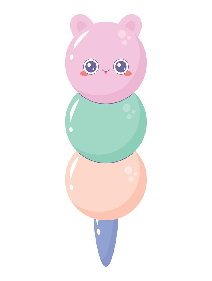 kawaii dango diseño vector