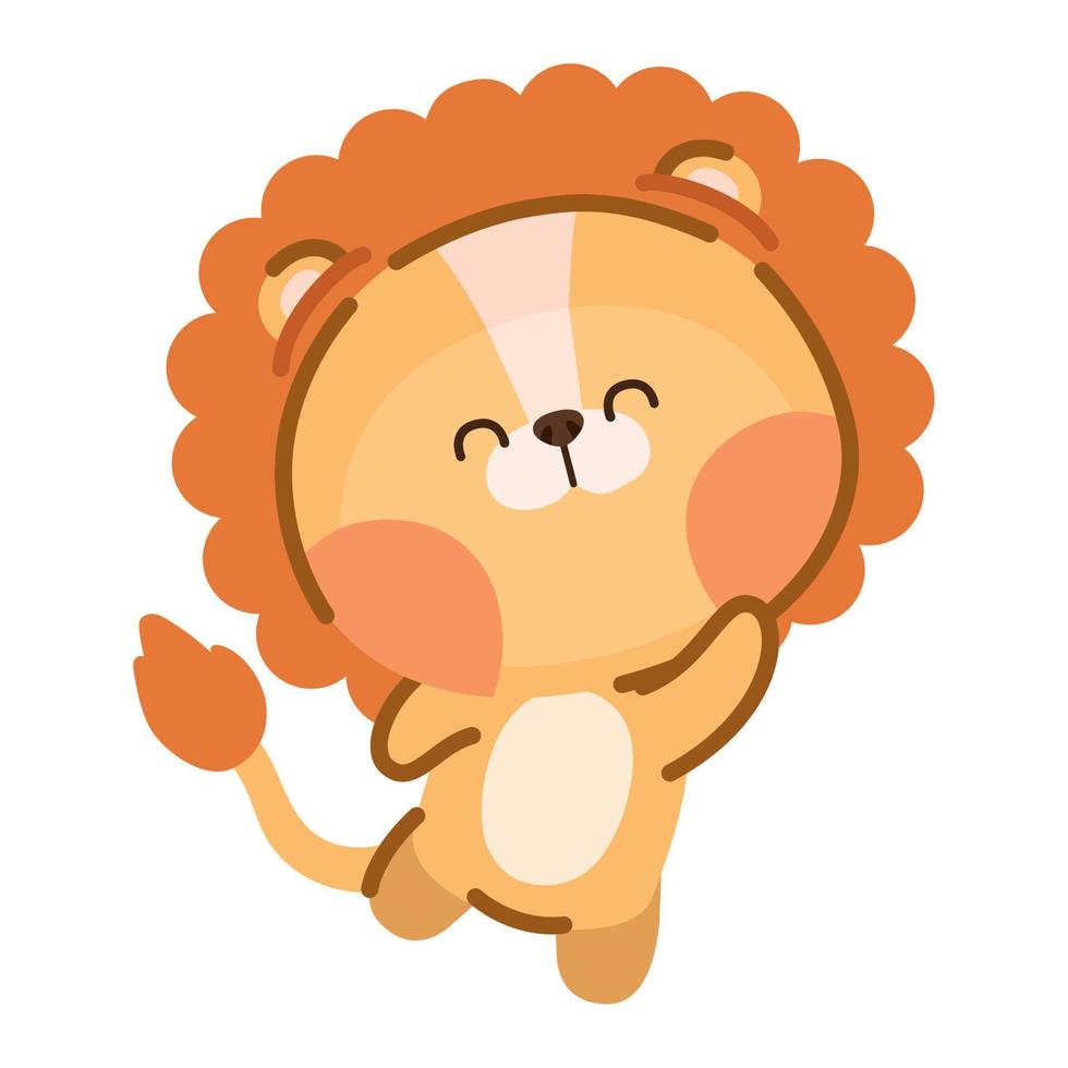 happy lion design vector