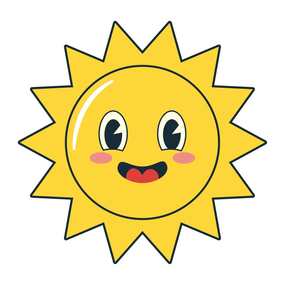 smiling sun design vector