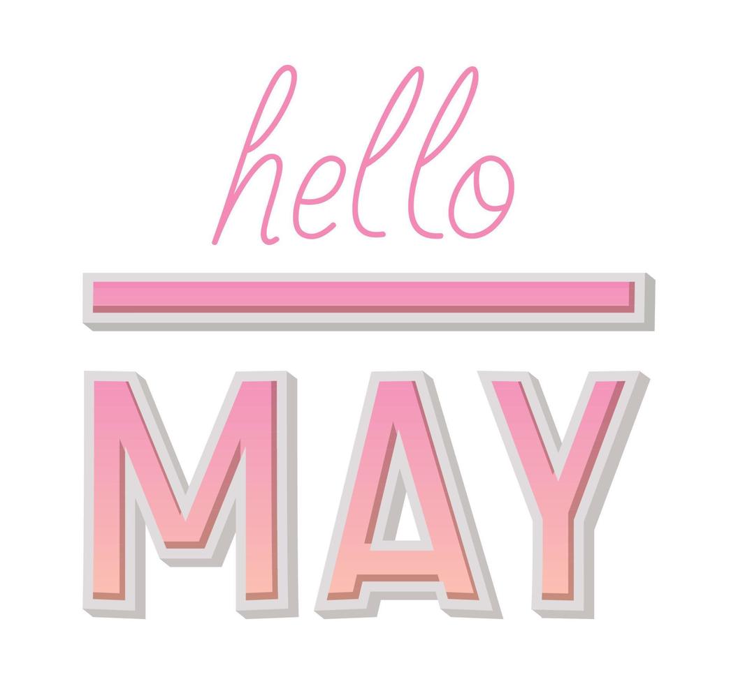 illustration of hello may vector