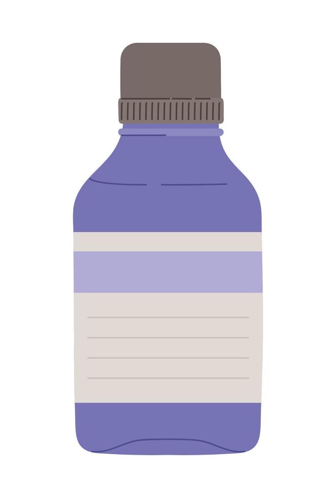 purple medicine bottle vector