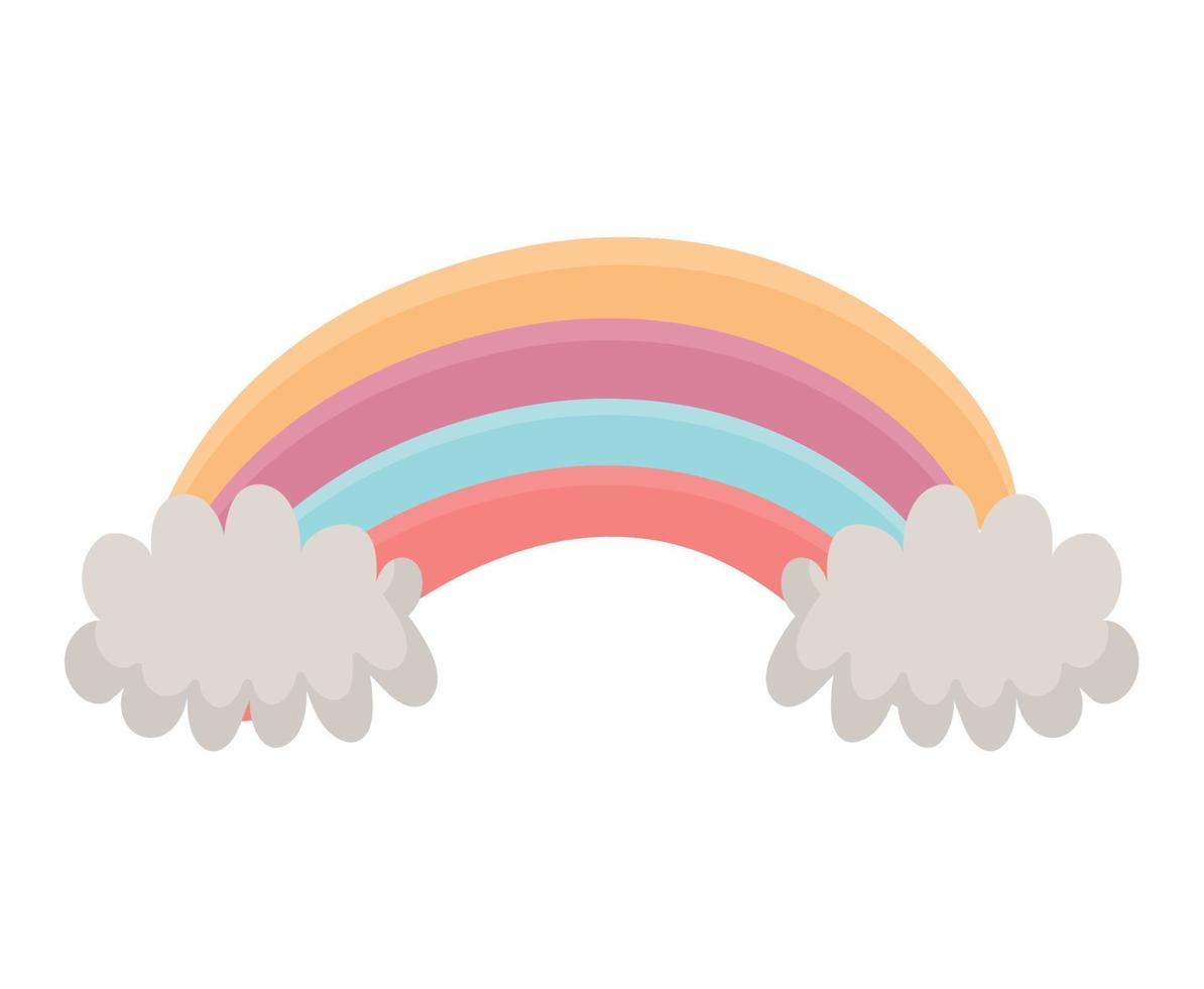 colored rainbow design vector