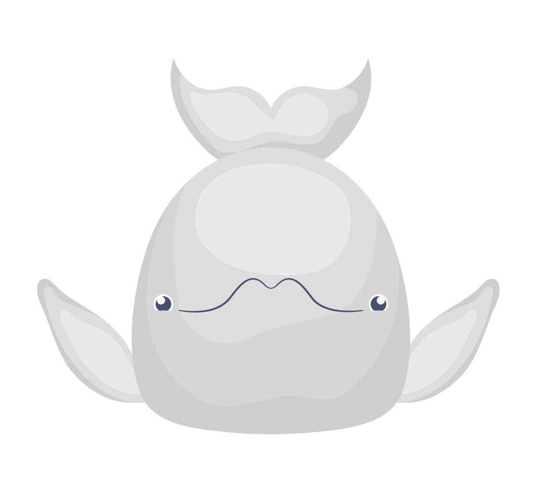 cute beluga icon vector