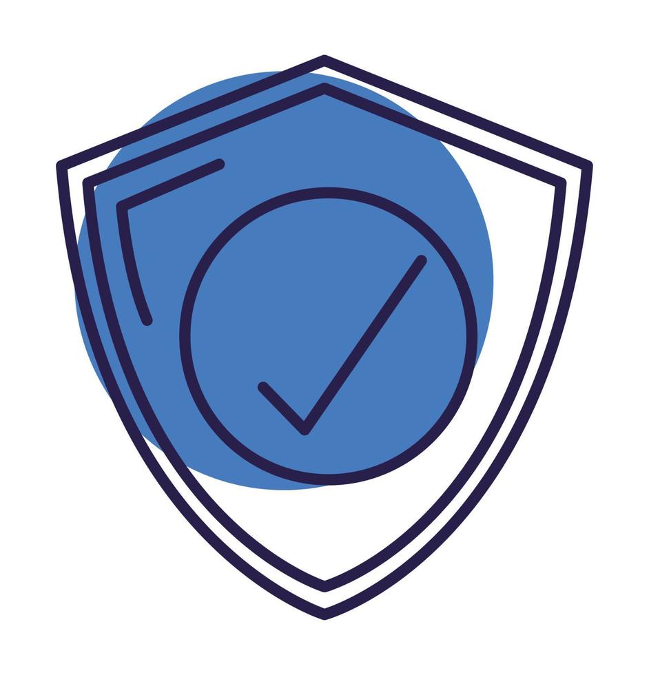 shield with check symbol vector