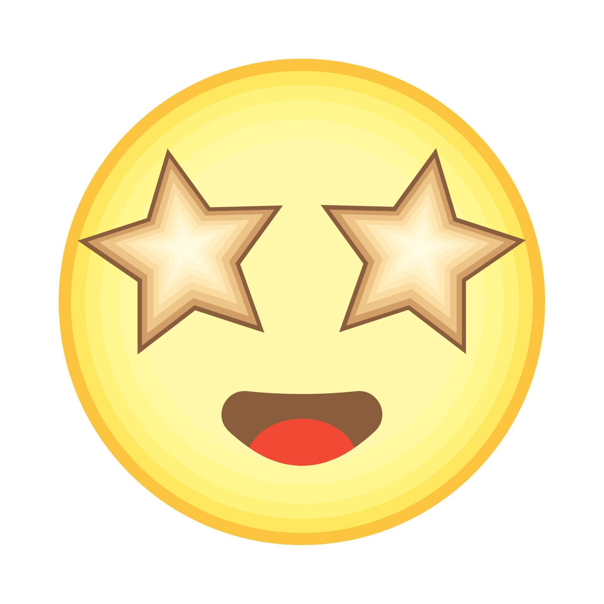 emoji with star eyes 21385788 Vector Art at Vecteezy