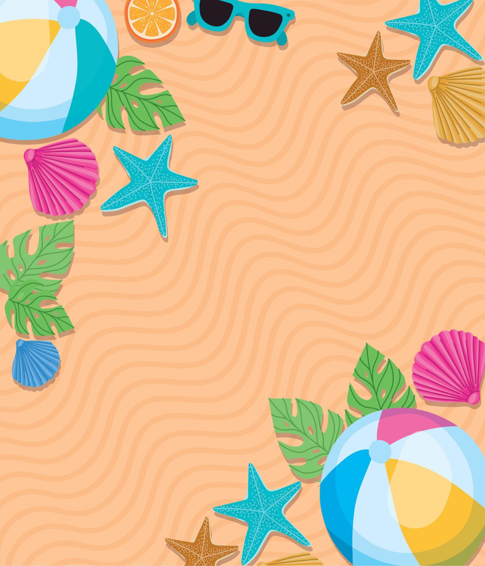 summer beach poster 21385789 Vector Art at Vecteezy