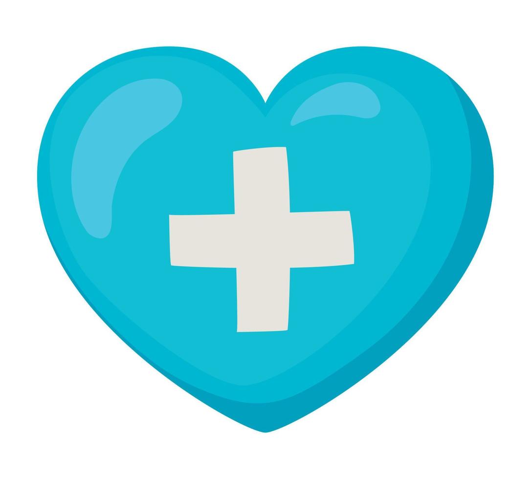 blue medicine heart vector