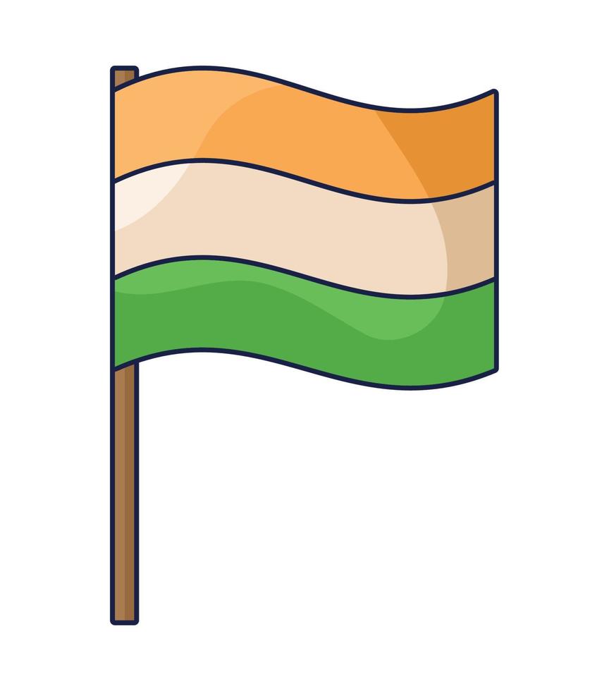 diseño de la bandera india vector