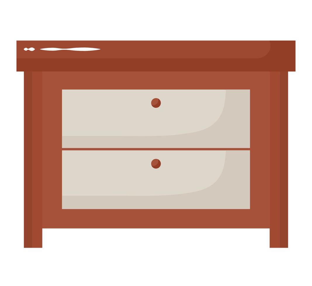 brown drawer design vector