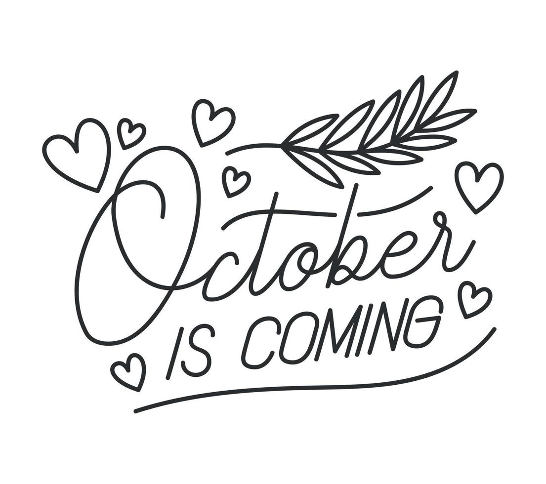 design of october is coming vector