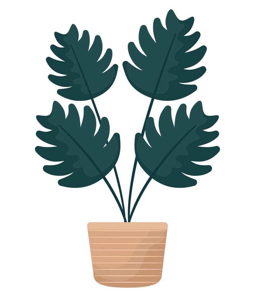 icono de planta en maceta vector