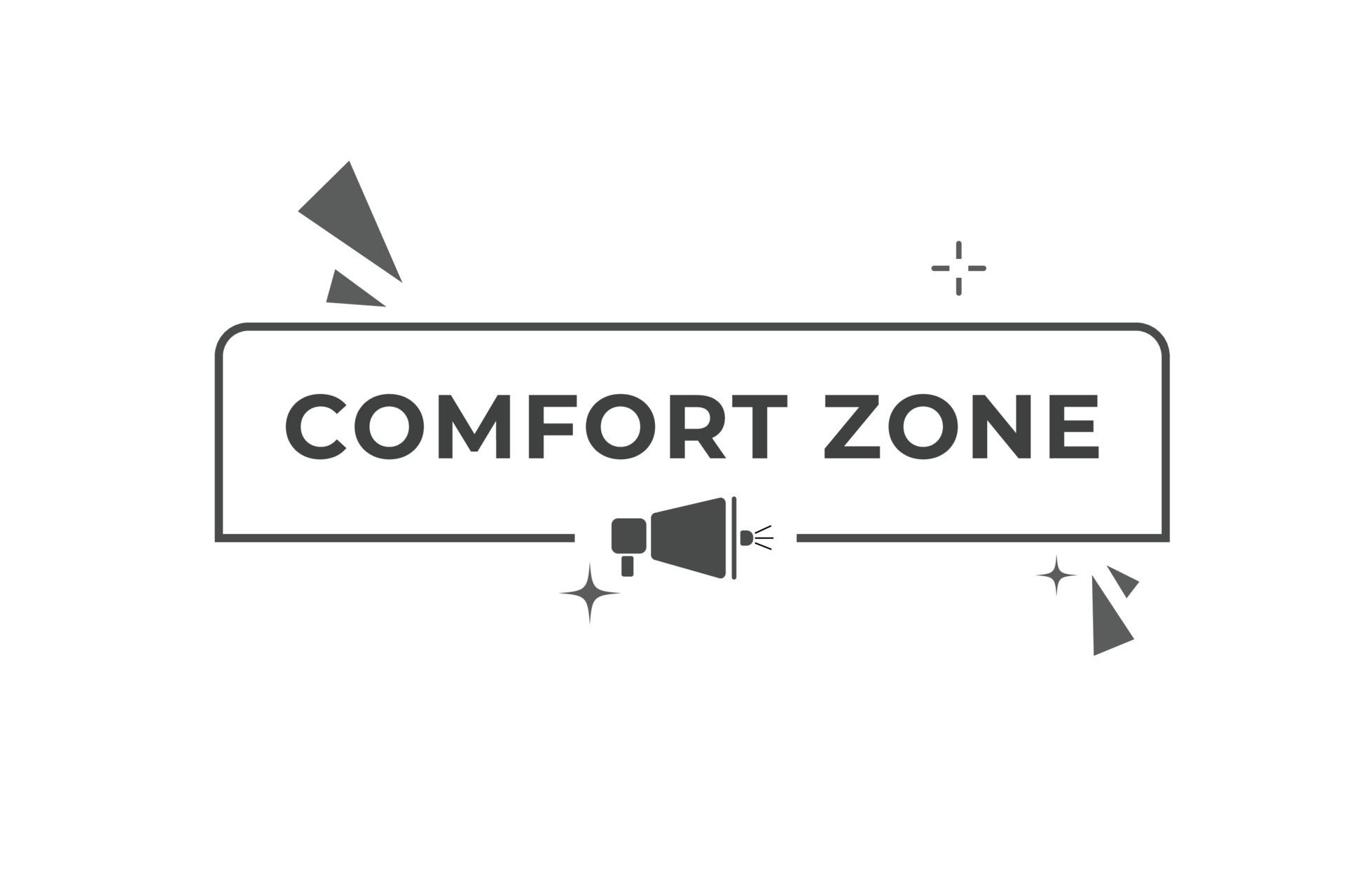 Comfort Zone Button web template Speech Bubble Banner Label Comfort