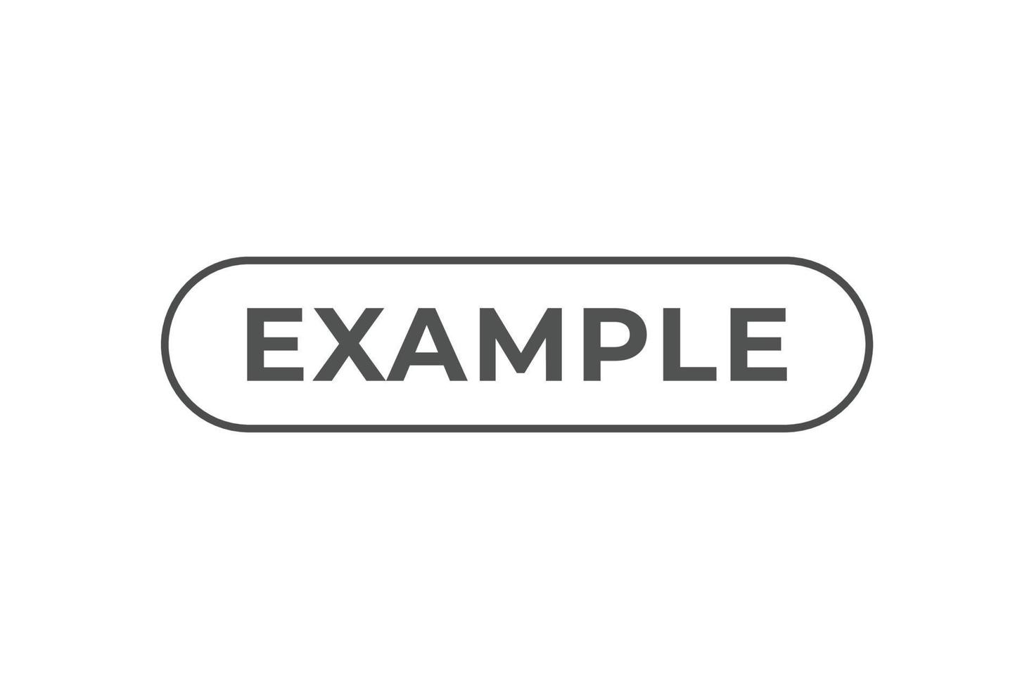 ejemplo botón. habla burbuja, bandera etiqueta ejemplo vector