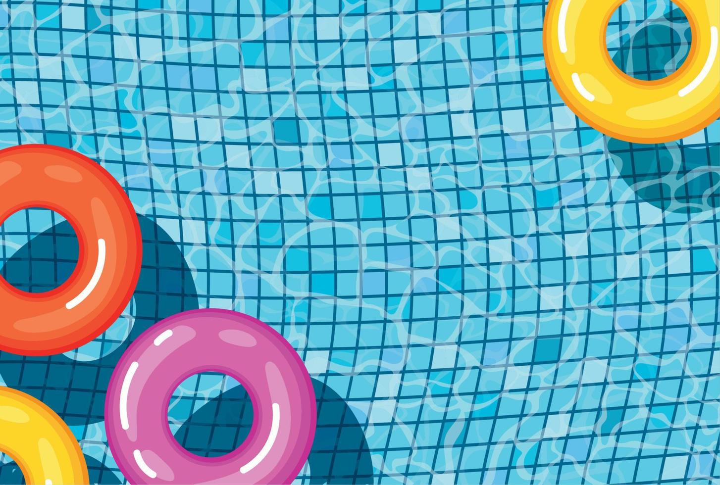 pool with lifesavers vector