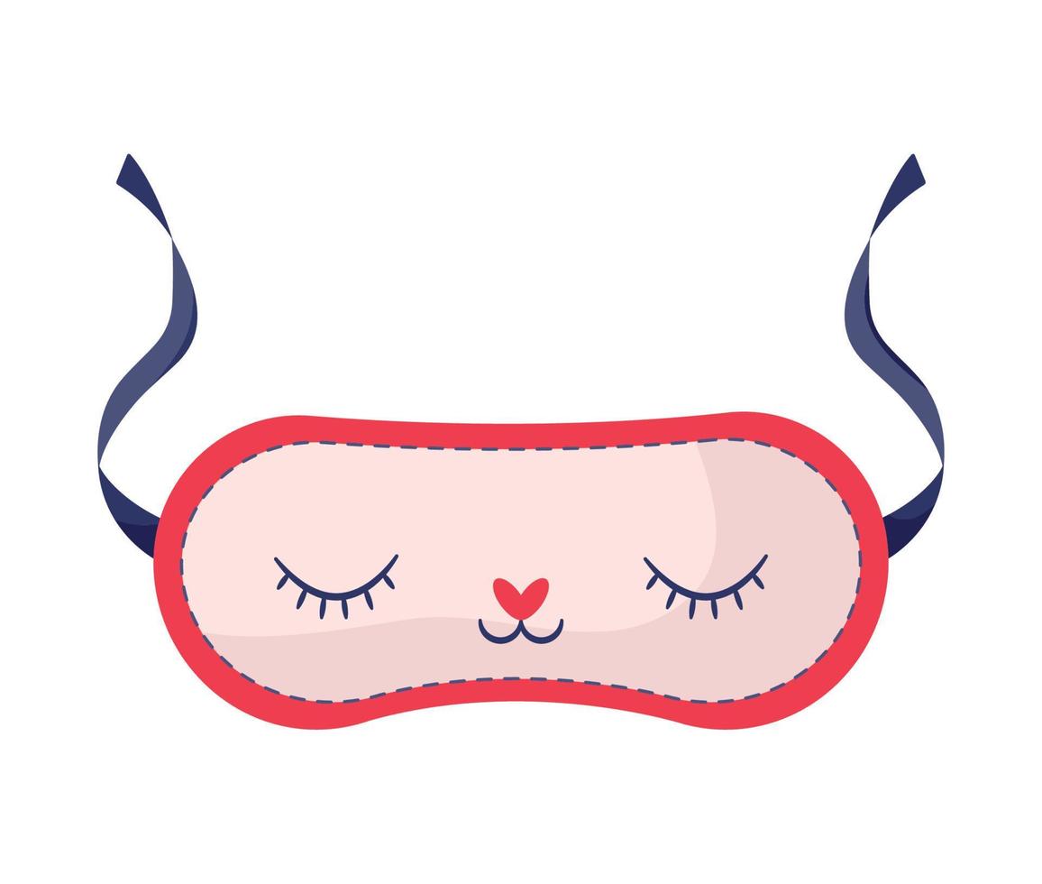 red sleepy mask vector