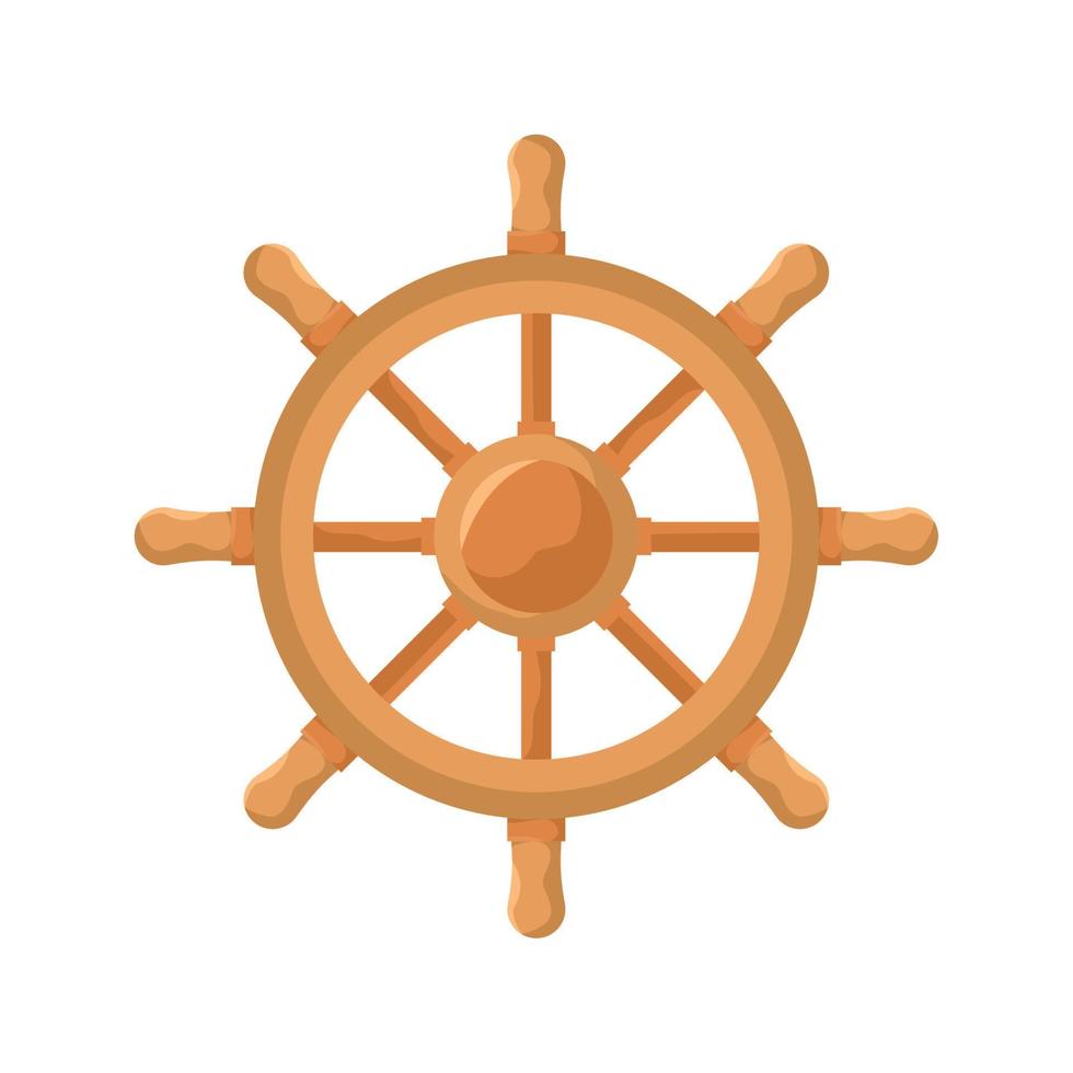 pirate wheel helm vector