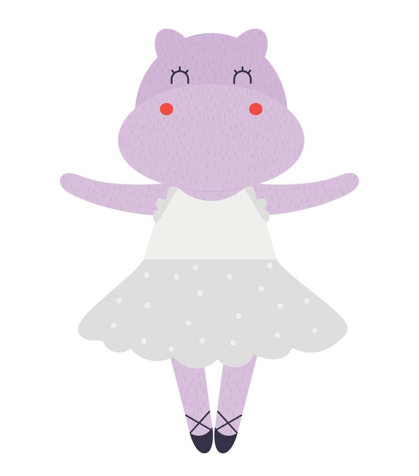 hippopotamus dancer of ballet vector