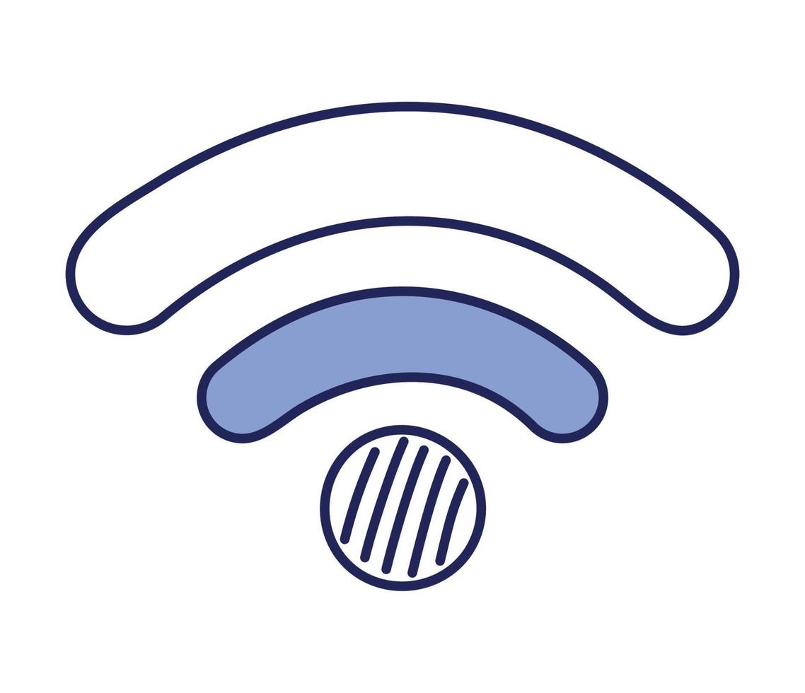 purple wifi icon vector