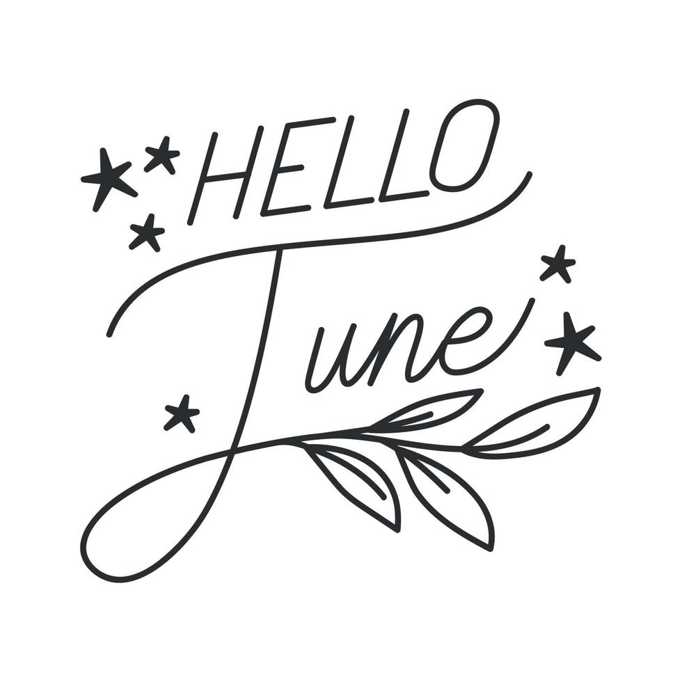 design of hello june vector