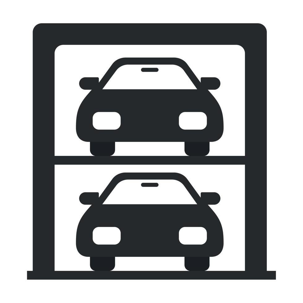 cars in parking spot vector