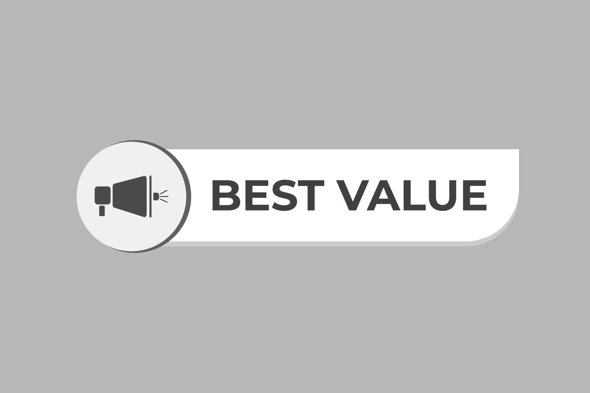 Best Value Button. web template, Speech Bubble, Banner Label Best Value