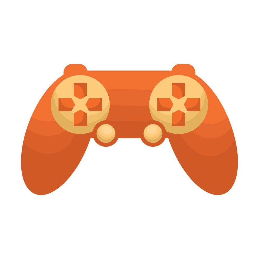 orange videogame controller vector