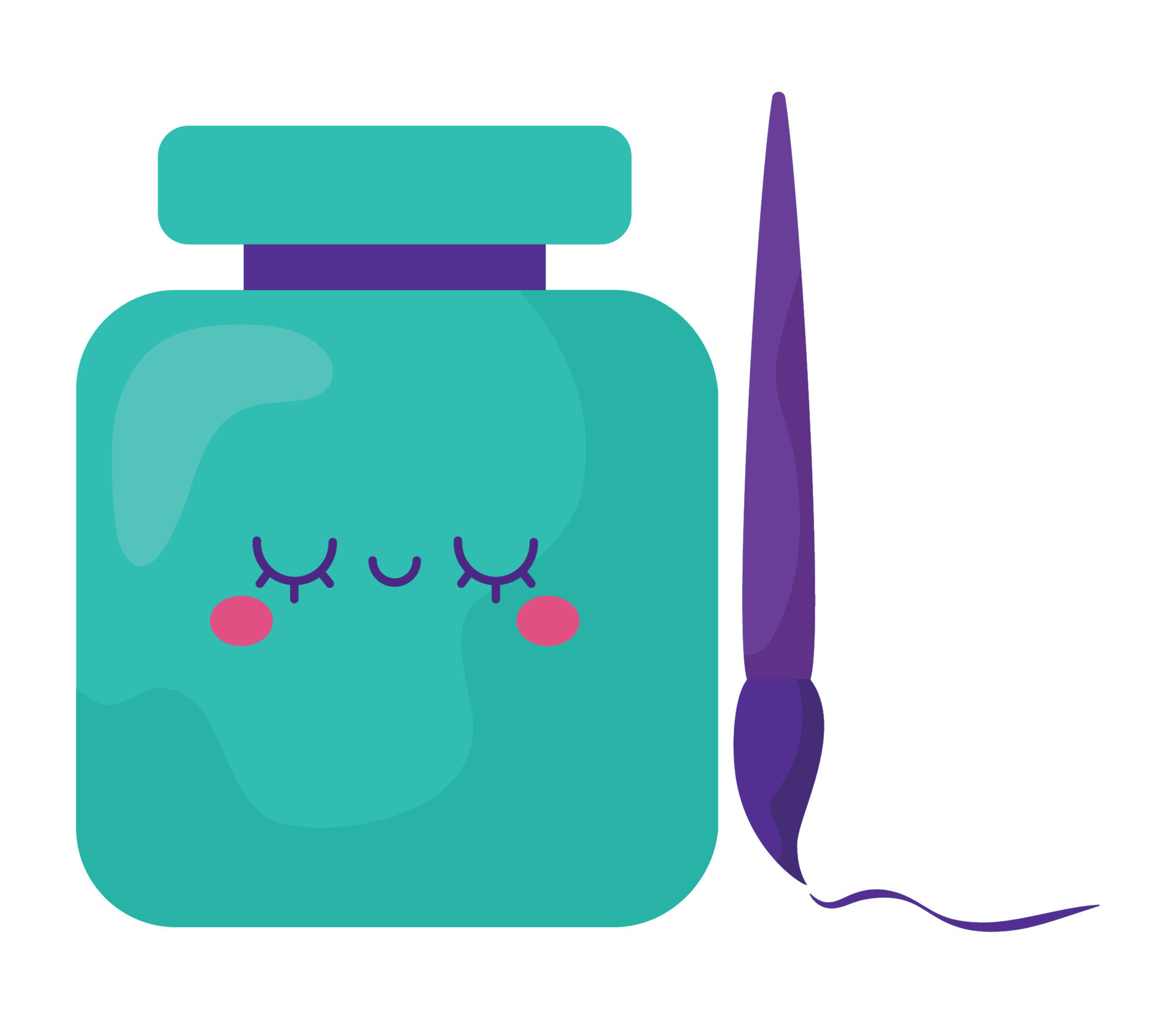 kawaii paint bottle 21386369 Vector Art at Vecteezy