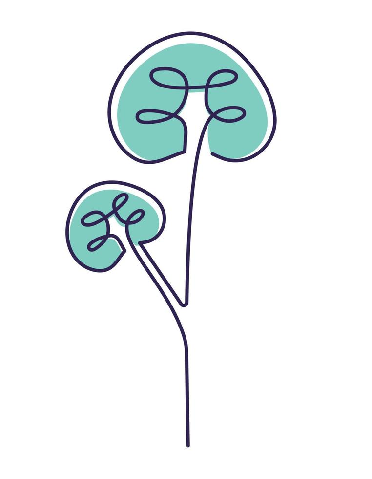 one line flowers vector