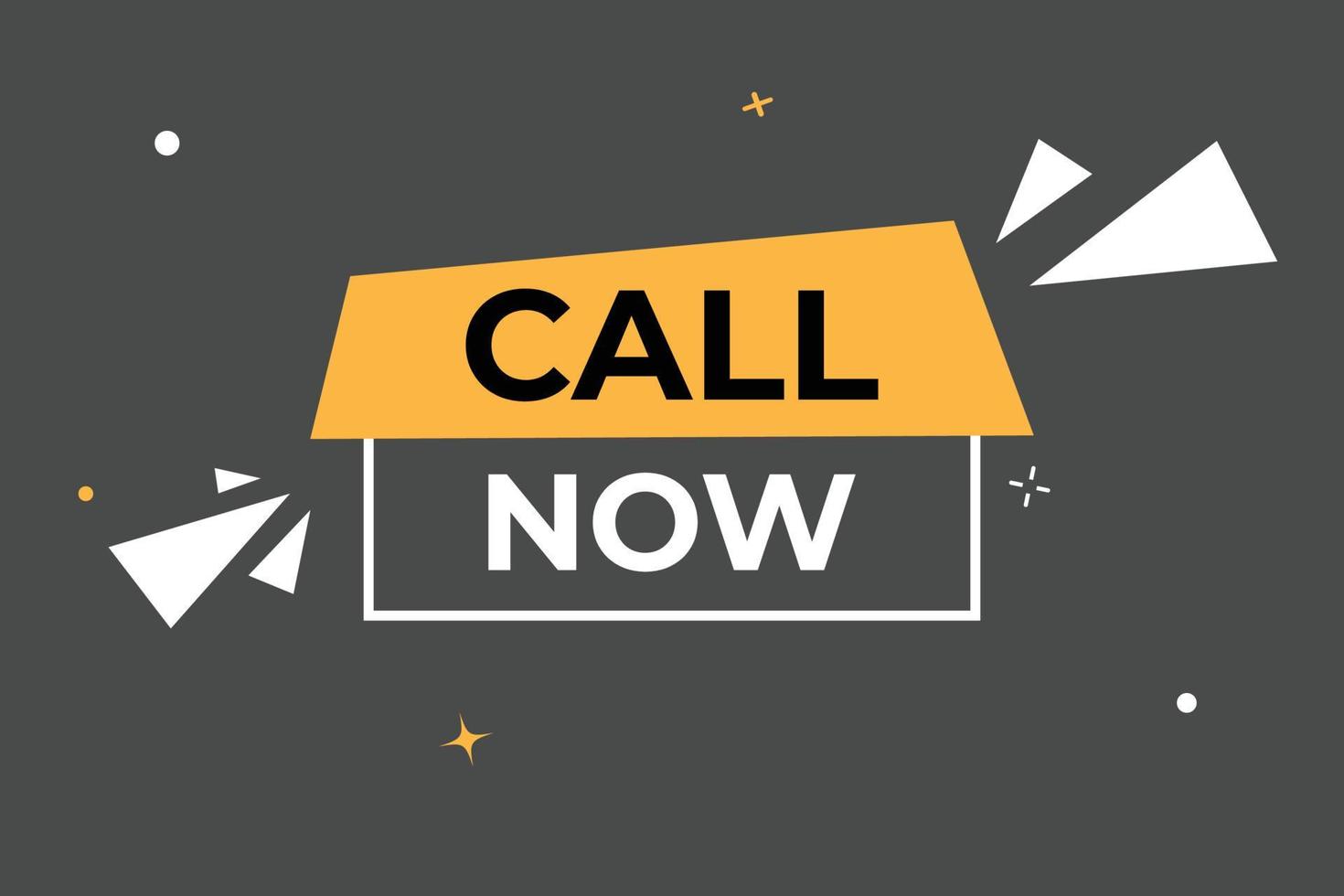 Call Now Button. web template, Speech Bubble, Banner Label Call Now. sign icon Vector illustration