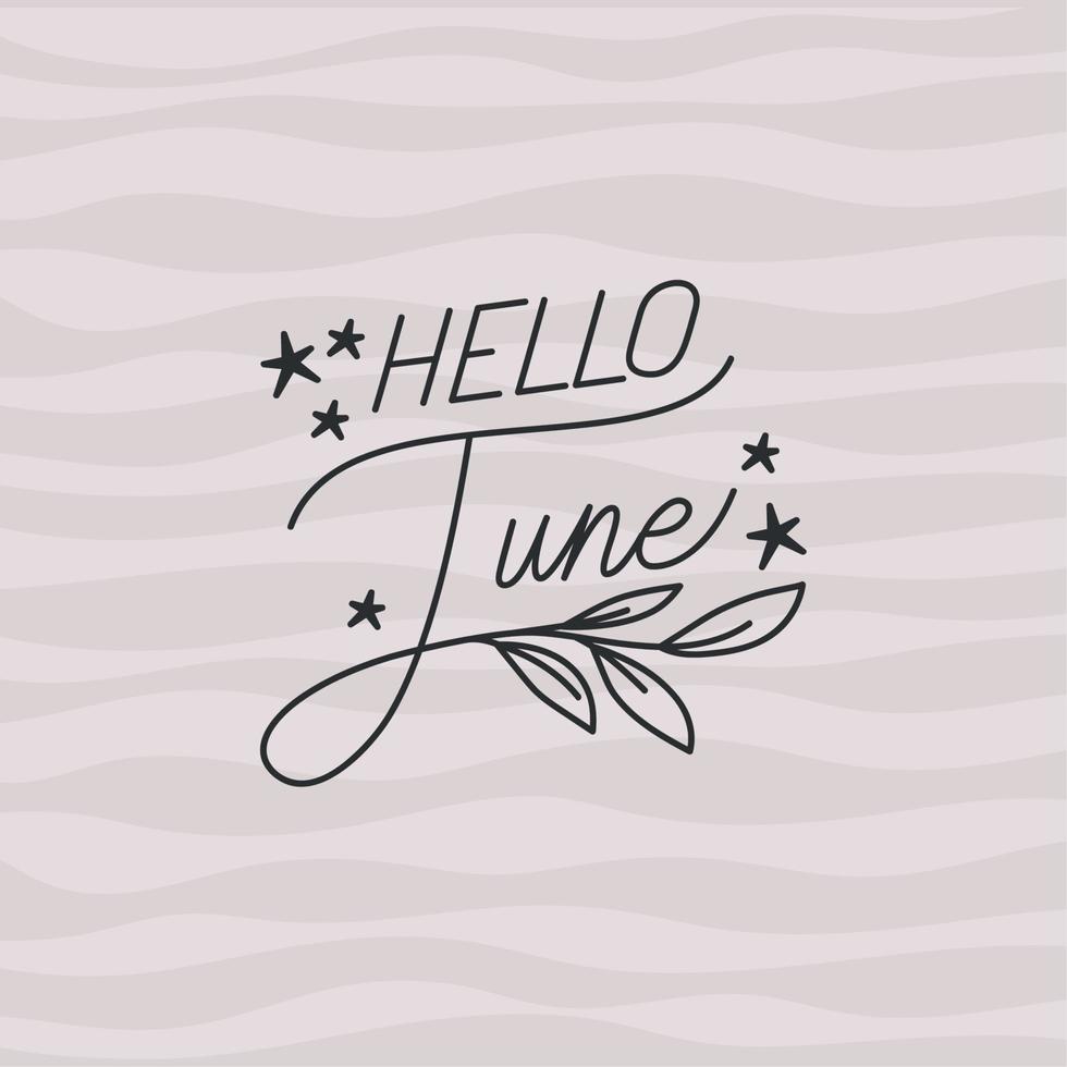 cartel of hello june vector