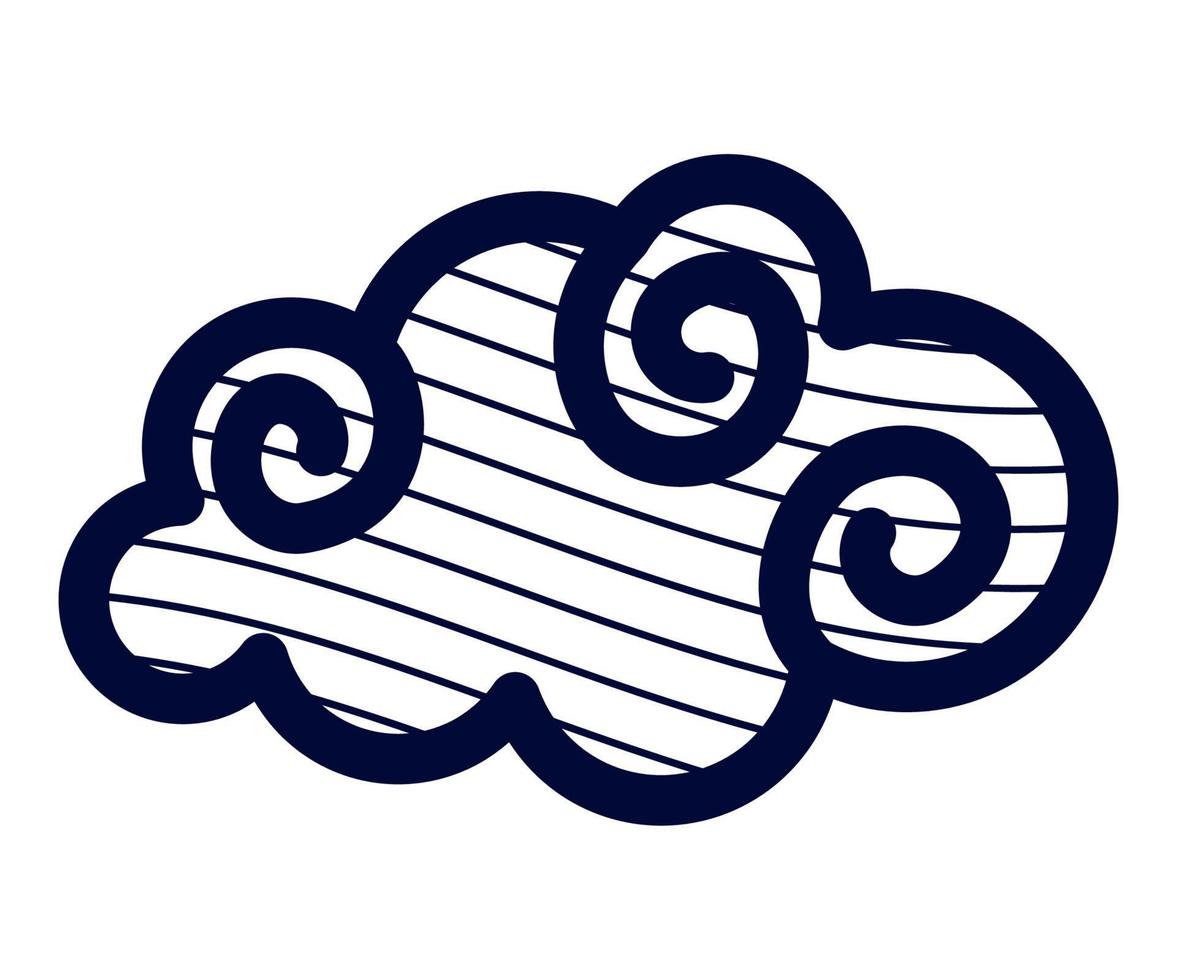 icono de nube china vector