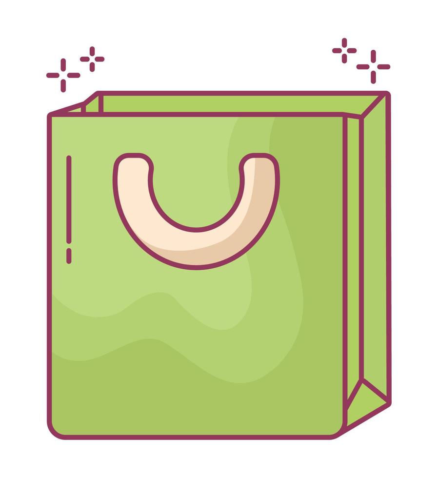 bolsa de compras verde vector