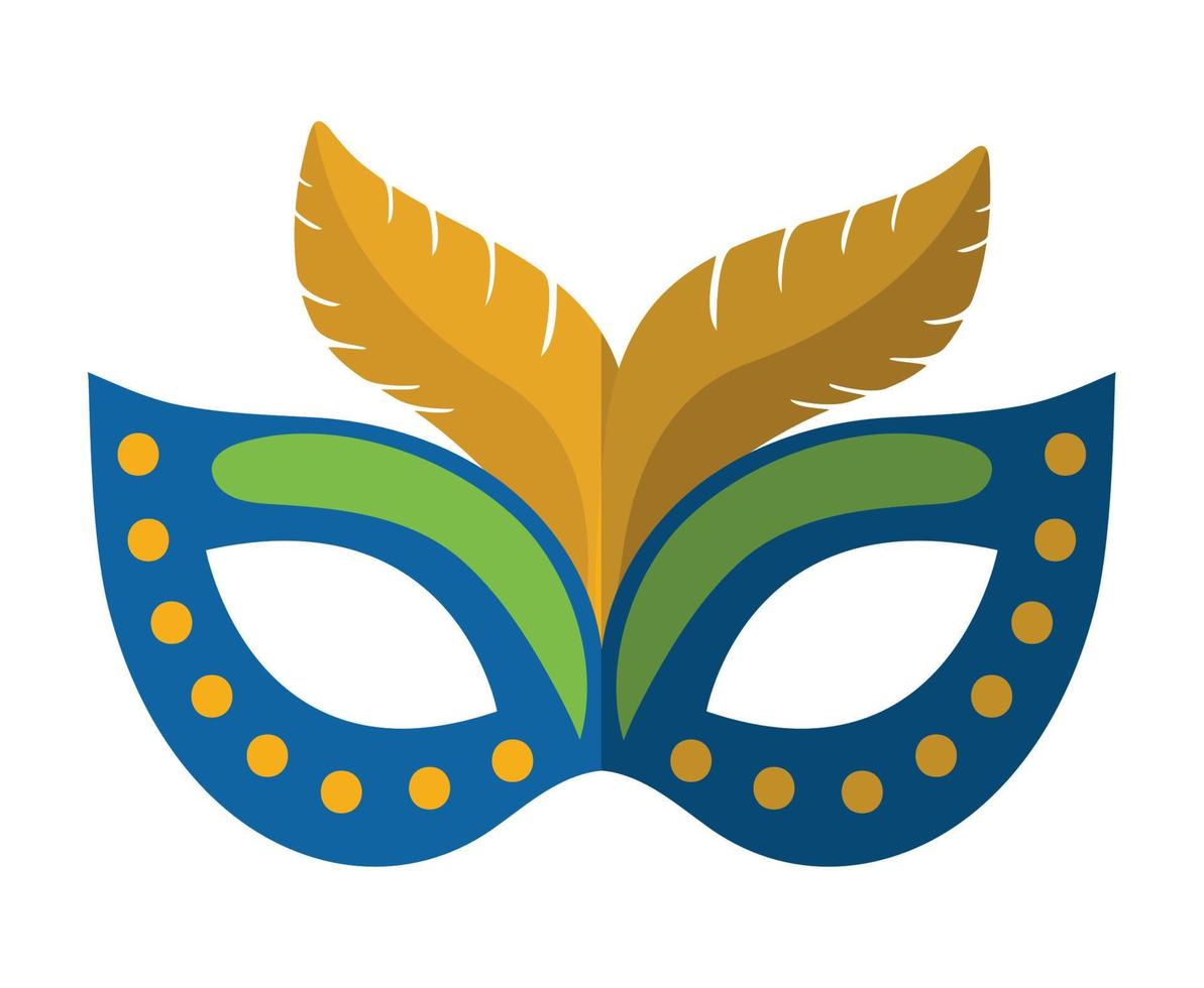 blue brazilian mask vector